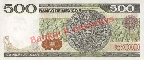 500 Pesų banknoto galinė pusė
