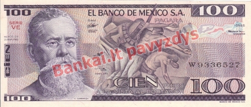 100 Pesų banknoto priekinė pusė
