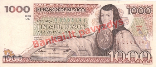 1000 Pesų banknoto priekinė pusė