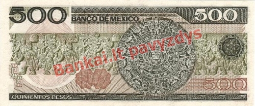 500 Pesų banknoto galinė pusė