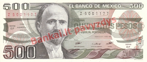 500 Pesų banknoto priekinė pusė