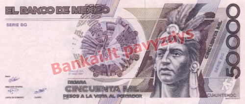 50000 Peso banknoto priekinė pusė