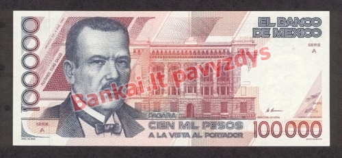 100000 Peso banknoto priekinė pusė