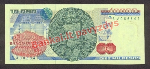 10000 Peso banknoto galinė pusė