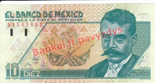 10 Nuevos  banknoto priekinė pusė