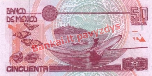 50 Pesų banknoto galinė pusė