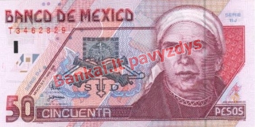 50 Pesų banknoto priekinė pusė