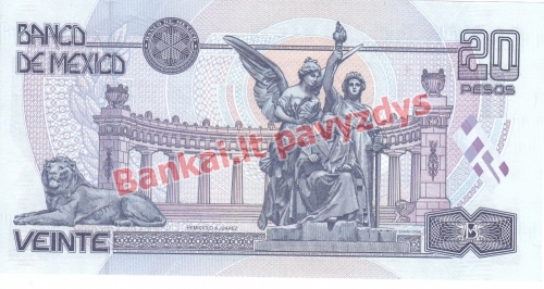 20 Pesų banknoto galinė pusė
