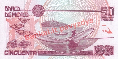 50 Pesų banknoto galinė pusė