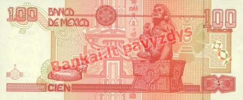 100 Pesų banknoto galinė pusė
