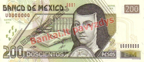 200 Pesų banknoto priekinė pusė