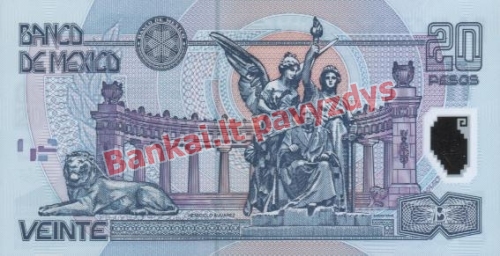 20 Pesų banknoto galinė pusė