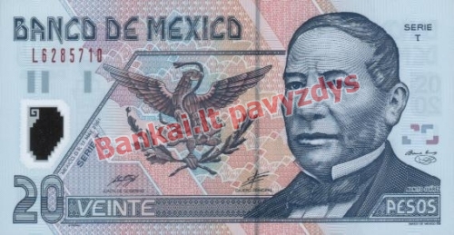 20 Pesų banknoto priekinė pusė