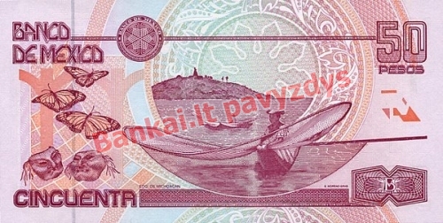 50 Pesų banknoto galinė pusė