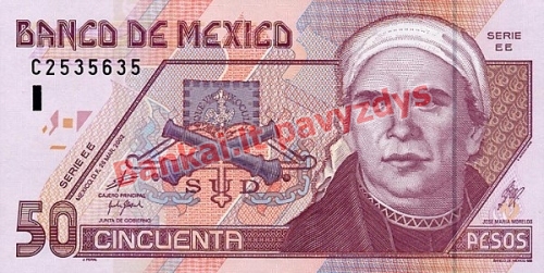 50 Pesų banknoto priekinė pusė