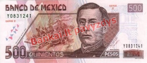 500 Pesų banknoto priekinė pusė