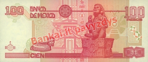 100 Pesų banknoto galinė pusė