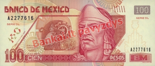 100 Pesų banknoto priekinė pusė