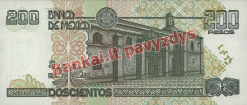 200 Pesų banknoto galinė pusė