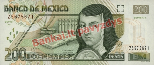 200 Pesų banknoto priekinė pusė