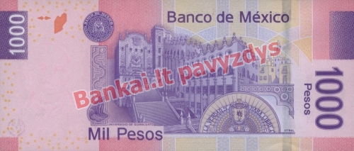 1000 Pesų banknoto galinė pusė