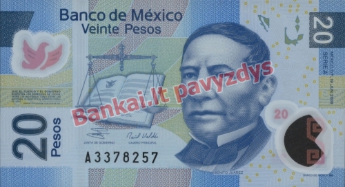 20 Pesų banknoto priekinė pusė