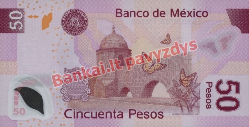 50 Pesų banknoto galinė pusė