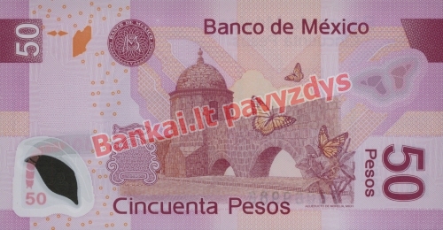 50 Pesų banknoto galinė pusė