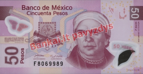 50 Pesų banknoto priekinė pusė