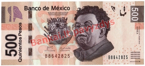 500 Pesų banknoto priekinė pusė