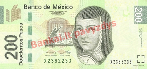 200 Pesų banknoto priekinė pusė