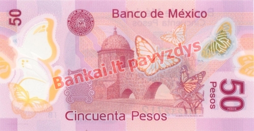 50 Pesų banknoto galinė pusė
