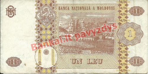 1 Lėjos banknoto galinė pusė