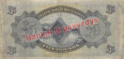 5 Svarų banknoto galinė pusė