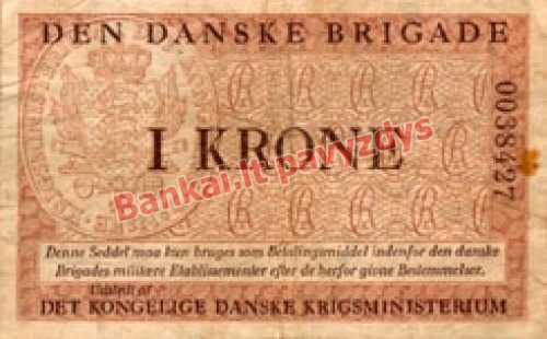 1 Kronos banknoto priekinė pusė