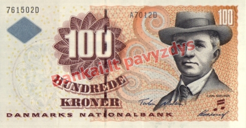 100 Kronų banknoto priekinė pusė