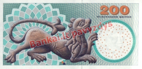 200 Kronų banknoto galinė pusė