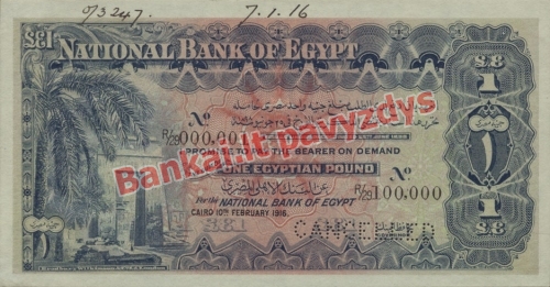 1 Svaro banknoto priekinė pusė