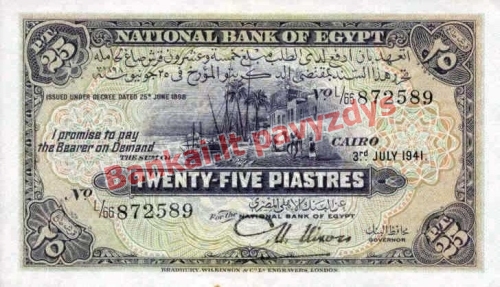 25 Piastrų banknoto priekinė pusė