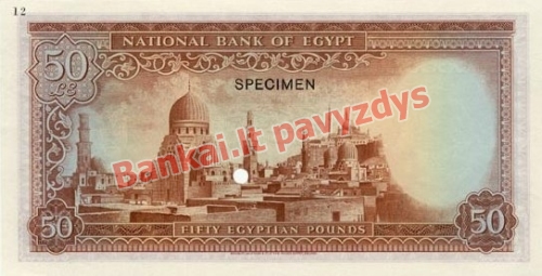 50 Svarų banknoto galinė pusė