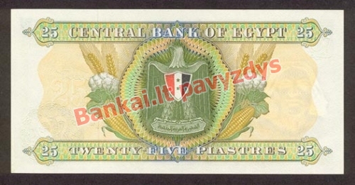 25 Piastrų banknoto galinė pusė