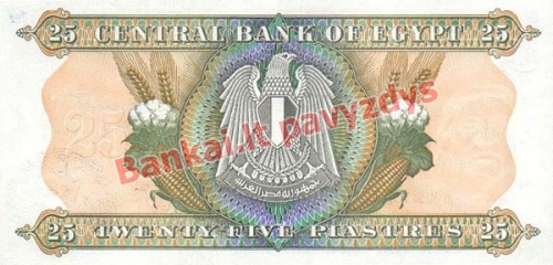 25 Piastrų banknoto galinė pusė