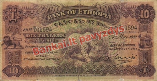 10 Talerių banknoto priekinė pusė