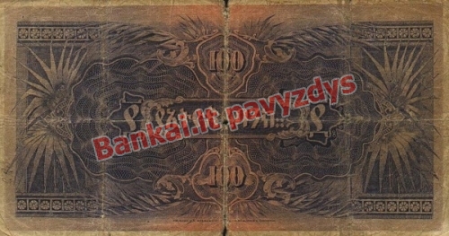 100 Talerių banknoto galinė pusė
