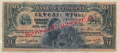 50 Talerių banknoto priekinė pusė