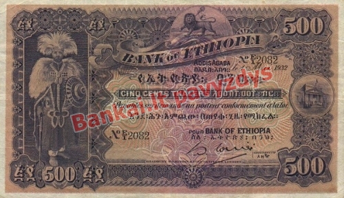 500 Talerių banknoto priekinė pusė