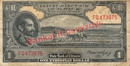1 Dolerio banknoto priekinė pusė