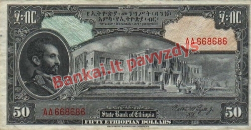 50 Dolerių banknoto priekinė pusė