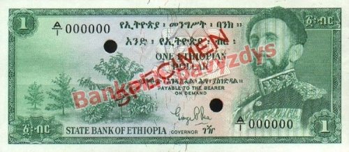 1 Dolerio banknoto priekinė pusė