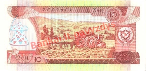 10 Birų banknoto galinė pusė